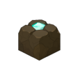 Bloc de cristal bleu