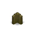 Mur de bois - angle haut