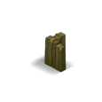 Mur de bois - angle côté